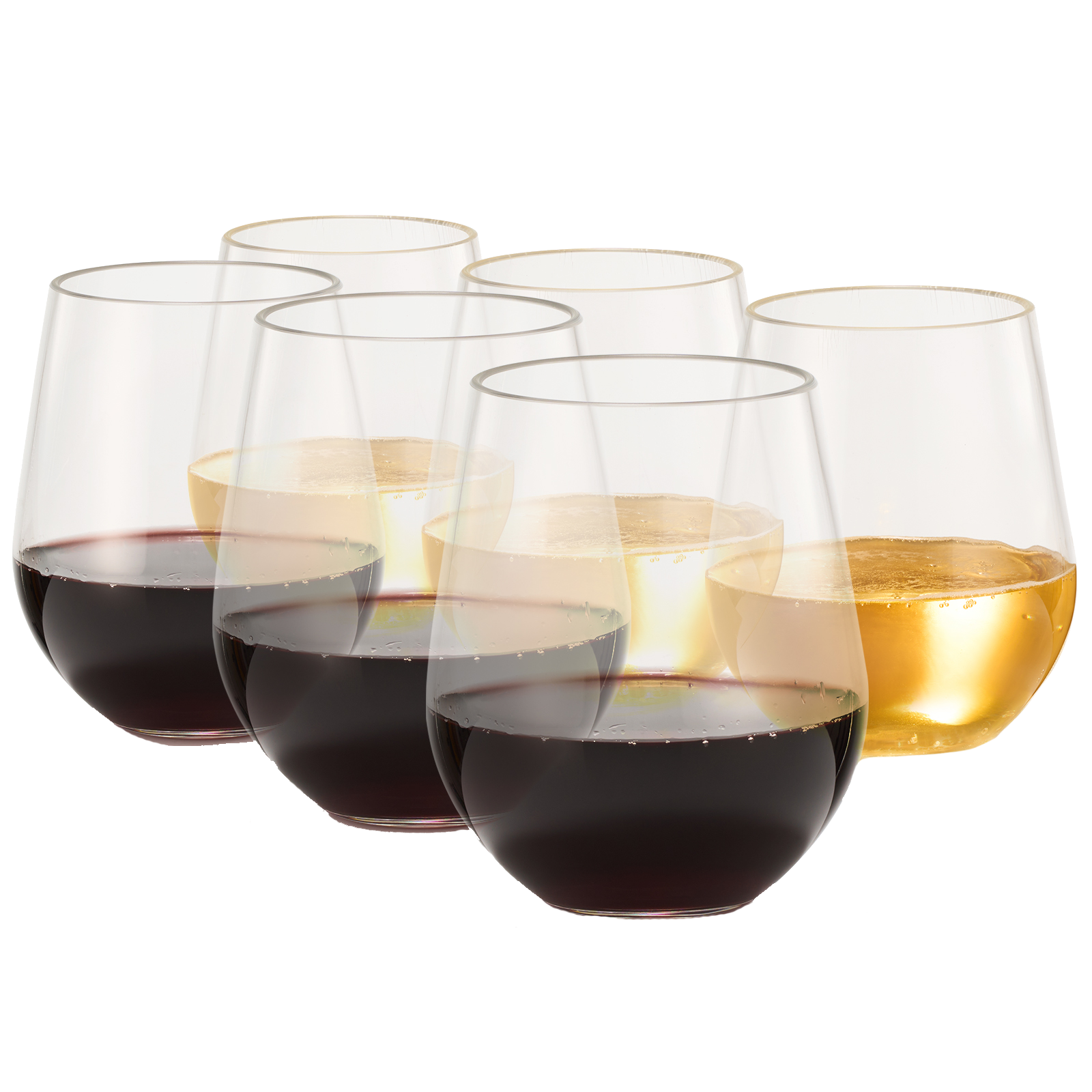 Floating Wine Glasses for Pool - Set of 2-15 OZ Shatterproof Poolside Wine  Glasses, Tritan Plastic Reusable Stemware, Beach Outdoor Cocktail, Wine