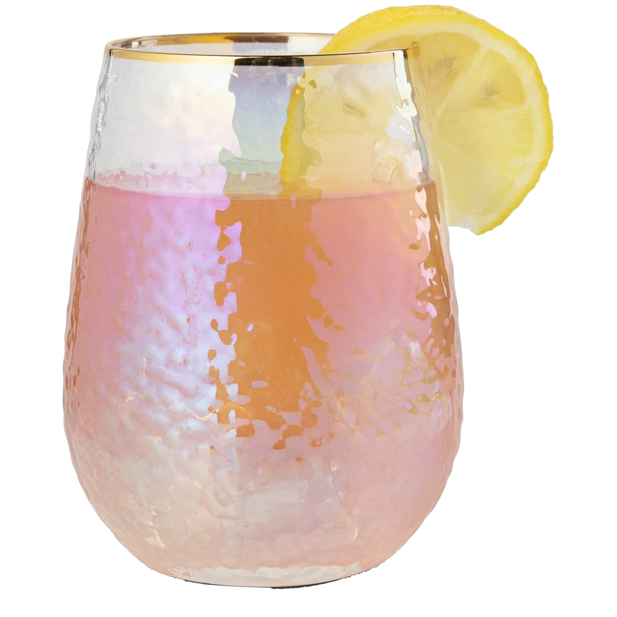 Festive Lustered Iridescent Stemless Wine - Set of 4 – The Wine Savant
