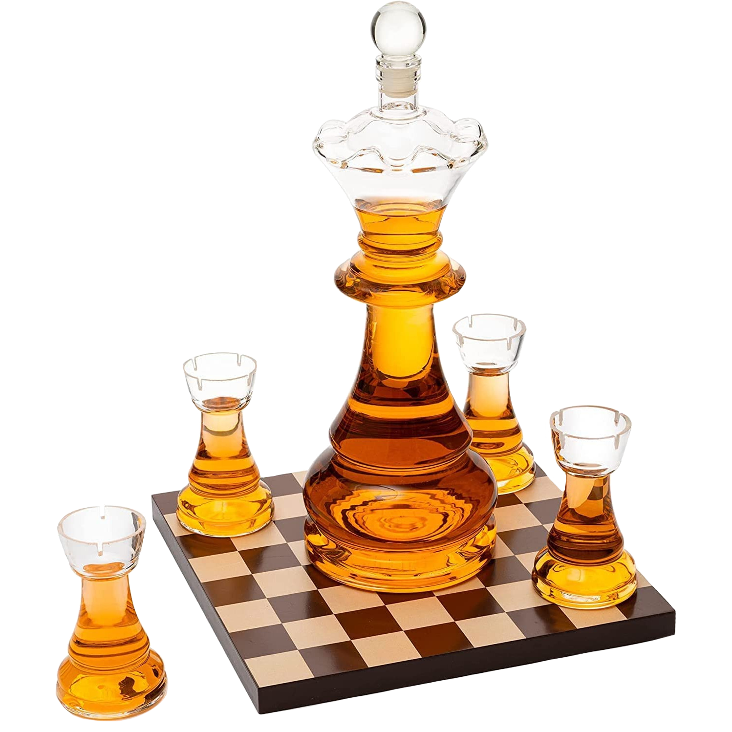 New Chess Decanter Set by The Wine Savant - Queen Chess Decanter 750ml