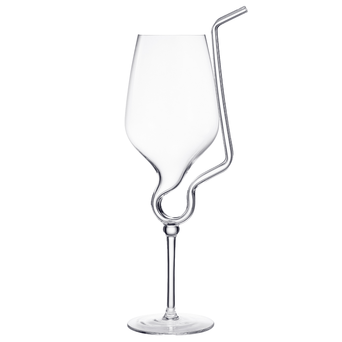 Straw Wine Glass, Spiral Vampire Wine Glass