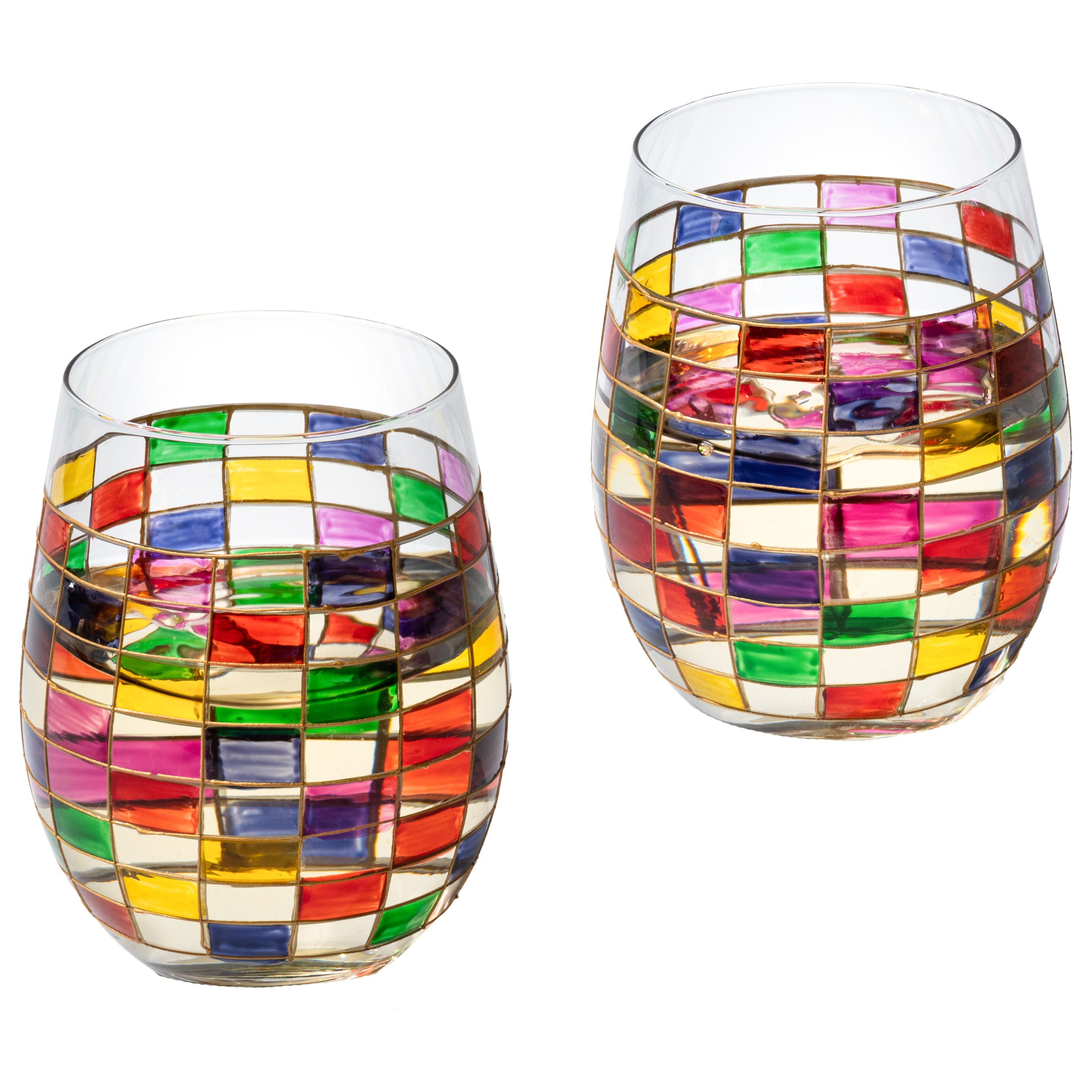 Renaissance Stained Glass Coffee Cup Mug Set of 2 in 2023
