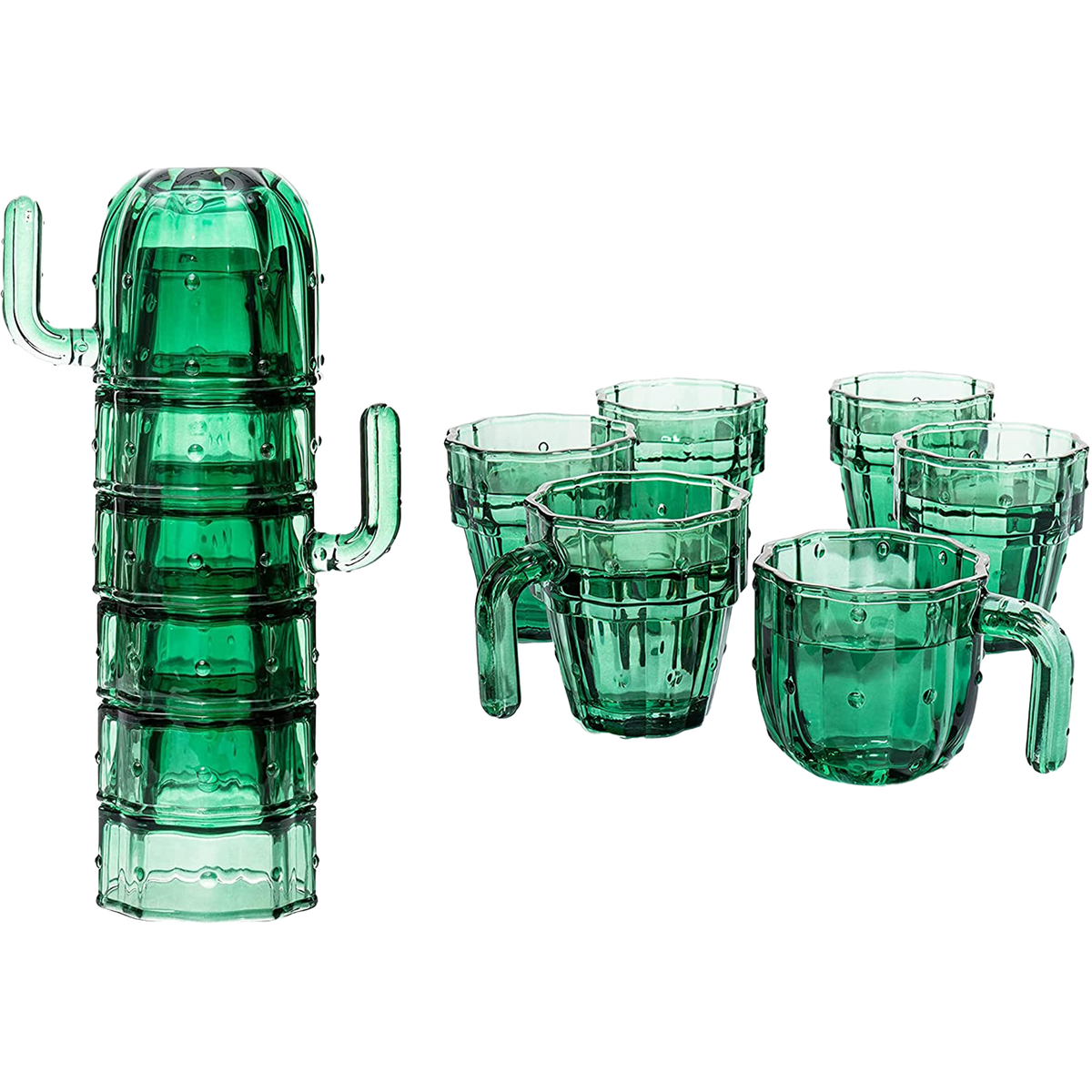 Cactus Stackable Glasses, Set of 6-10 oz – The Wine Savant