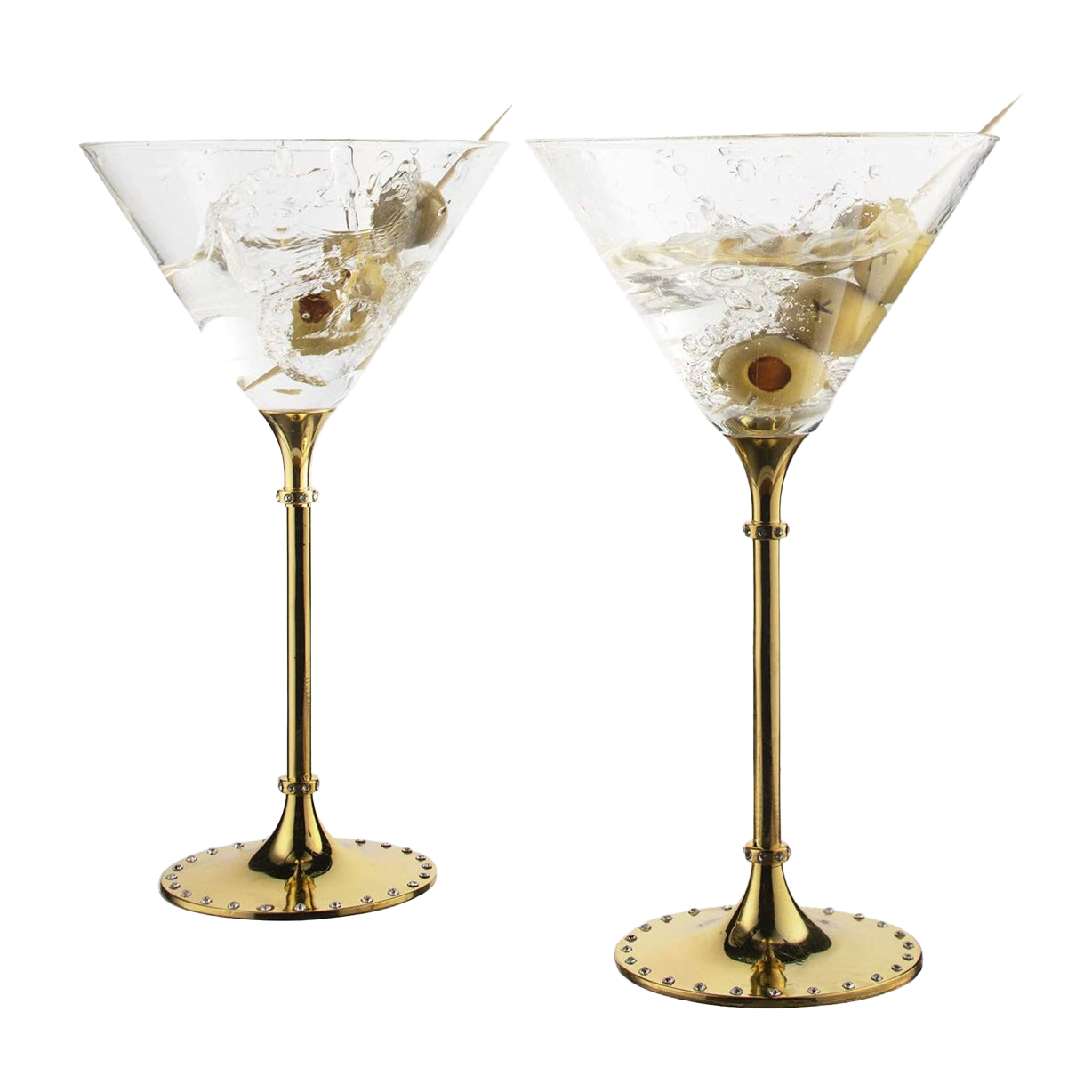 The Wine Savant Diamond Studded Martini & Cocktail Glasses Set of 2 Matte  Red & Gold Glasses, Rhines…See more The Wine Savant Diamond Studded Martini