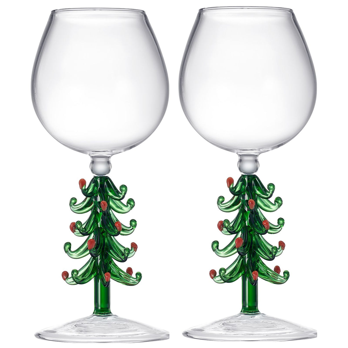 Christmas Tree Set of 4 Wine Glasses main image 1