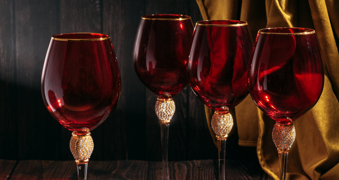 Rhinestone Wine Glasses