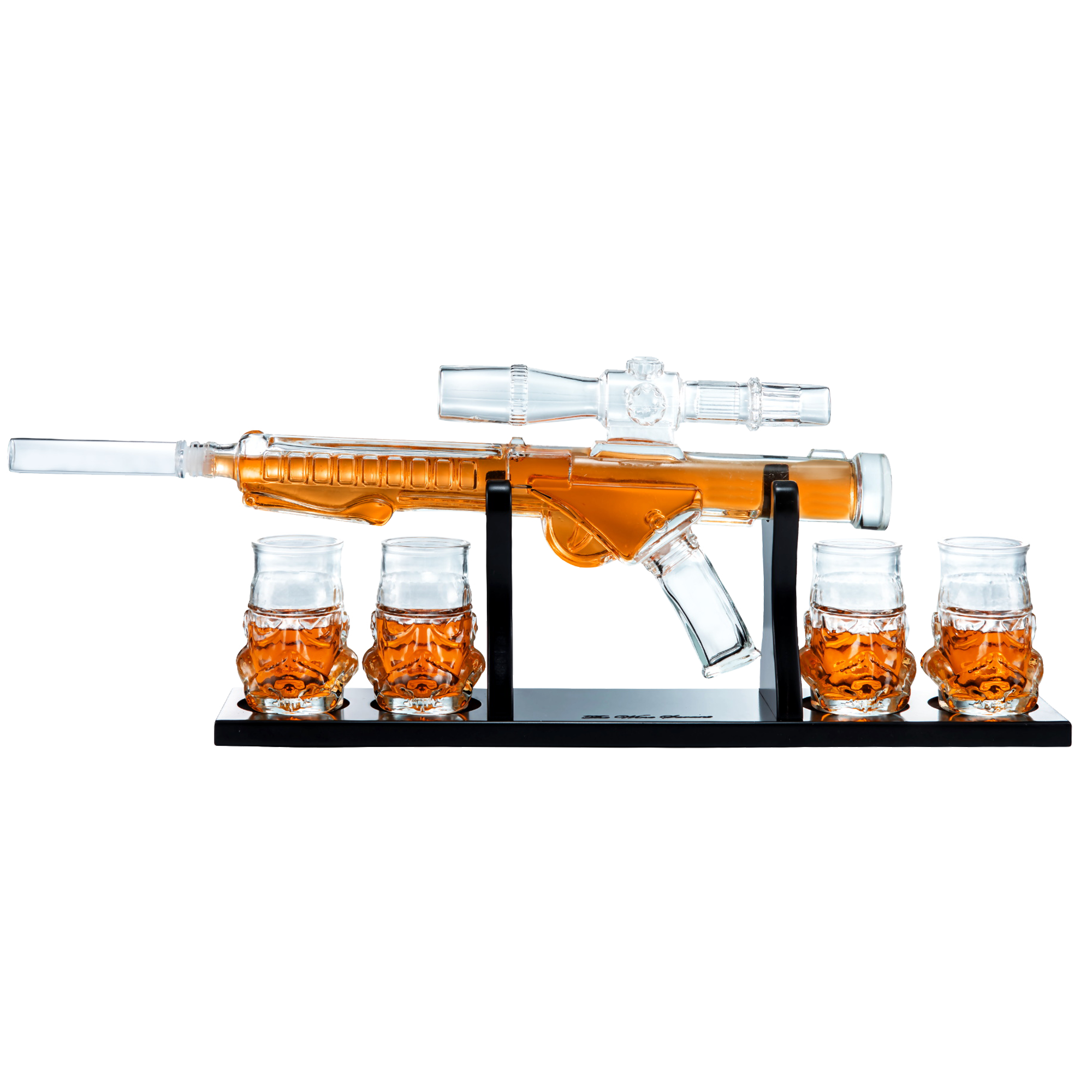 Blaster Gun Whiskey Wine Decanter Set Glasses Elegant Blaster Blaster Gun Whiskey Wine Decanter Set Glasses Elegant Blaster