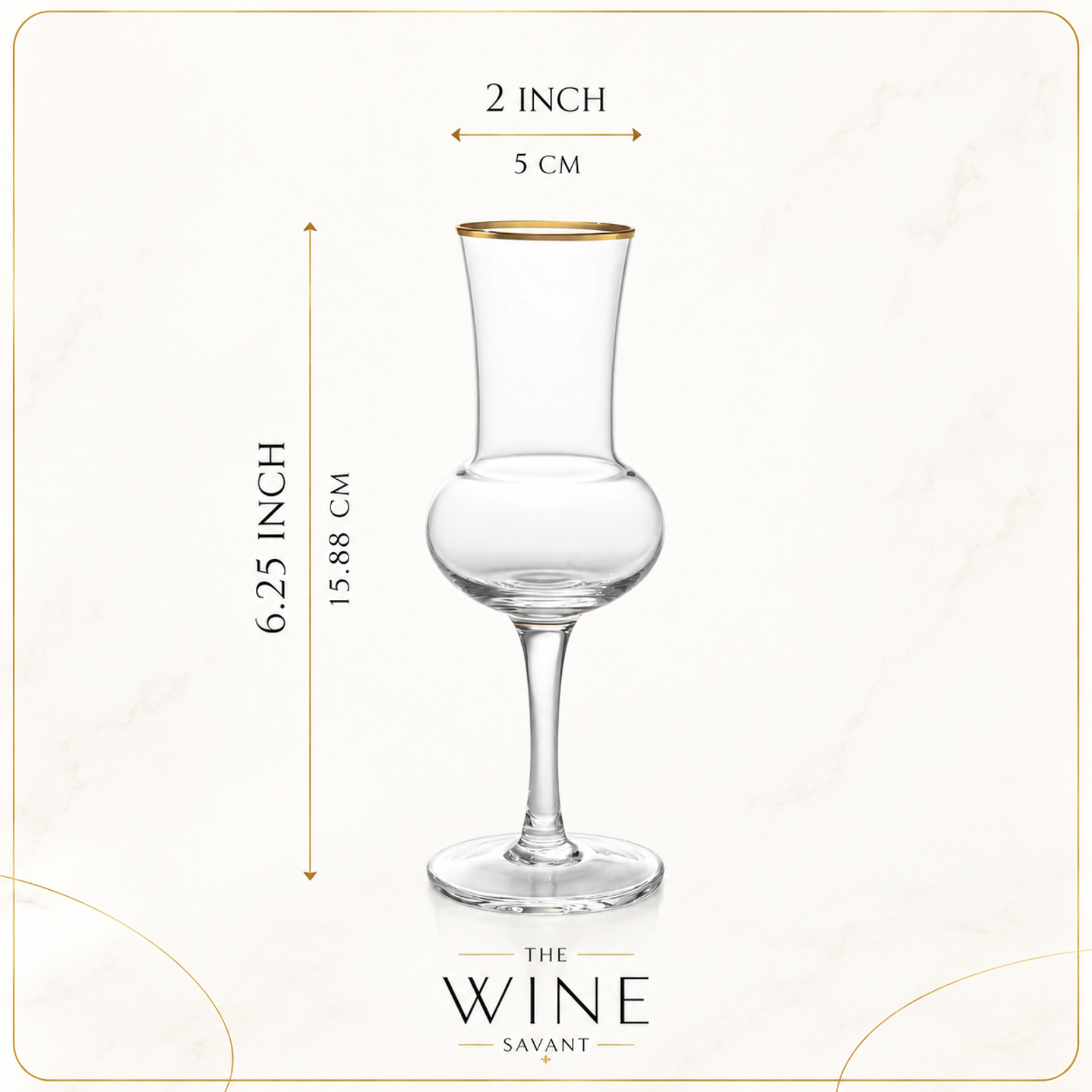 Crystal Set Of 6 Grappa Glasses 3OZ By Post Dinner Drinks Italian Tulip Shape Tastin