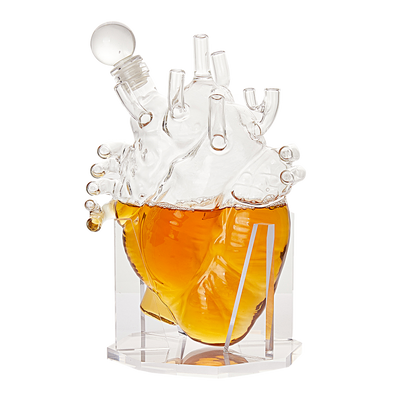 Heart Decanter Whiskey & Wine Decanter Set By The Wine Savant, Organ Aerator, Funny Gift for that Someone You Love! Gift For Doctors, Cardiothoracic Surgeons, Nurse, Pre-Med, Adults (750 ML)