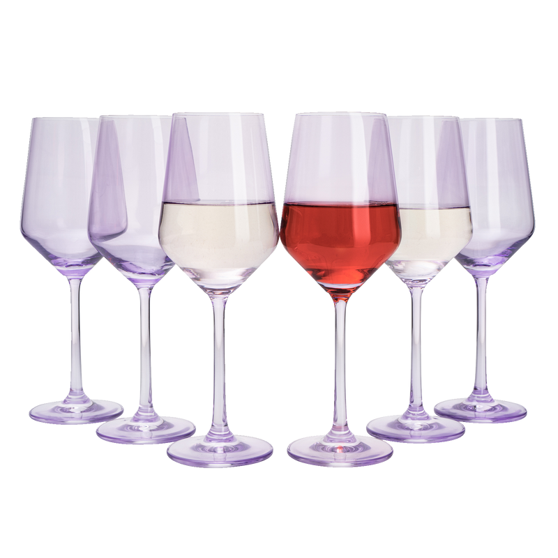 Wine Glasses Set of 6, 12oz Clear Red/White Wine Glasses, Long Stem Wine  Glasses for Party, Wedding and Home