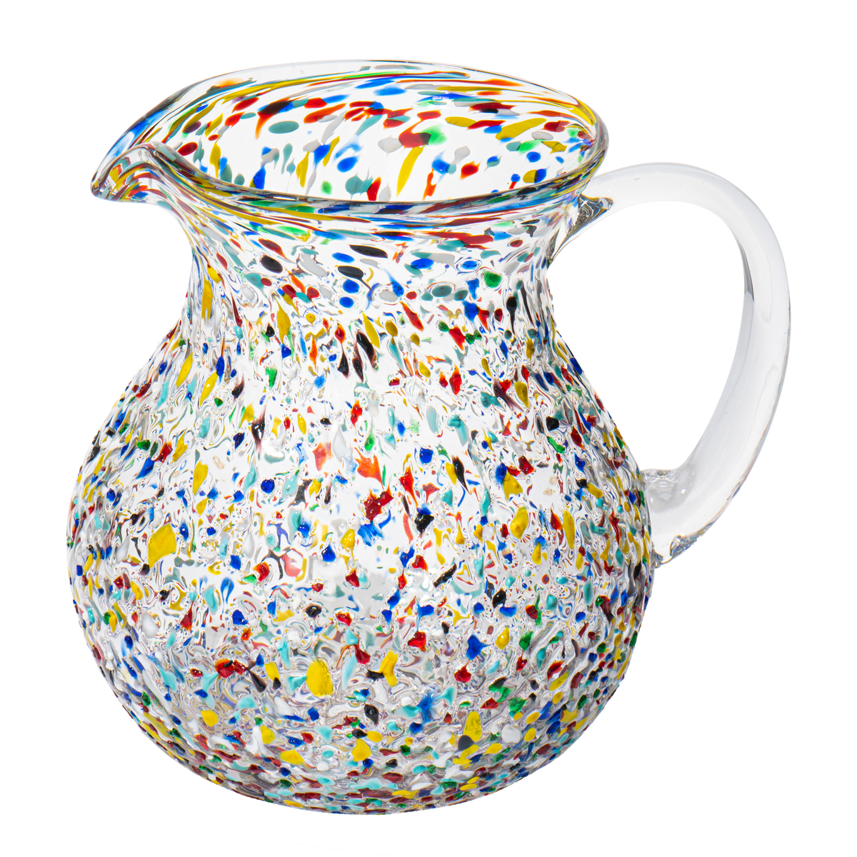 Hand Blown Mexican Glass Pitcher