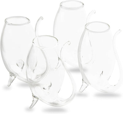 Crystal Port and Dessert Wine Sippers, Dry Sherry, Cordial, Aperitif & Nosing Copitas Tasting Glass - Dinner Drink Glassware Glasses | Set of 4 - 3 oz Sipper | - The Wine Savant