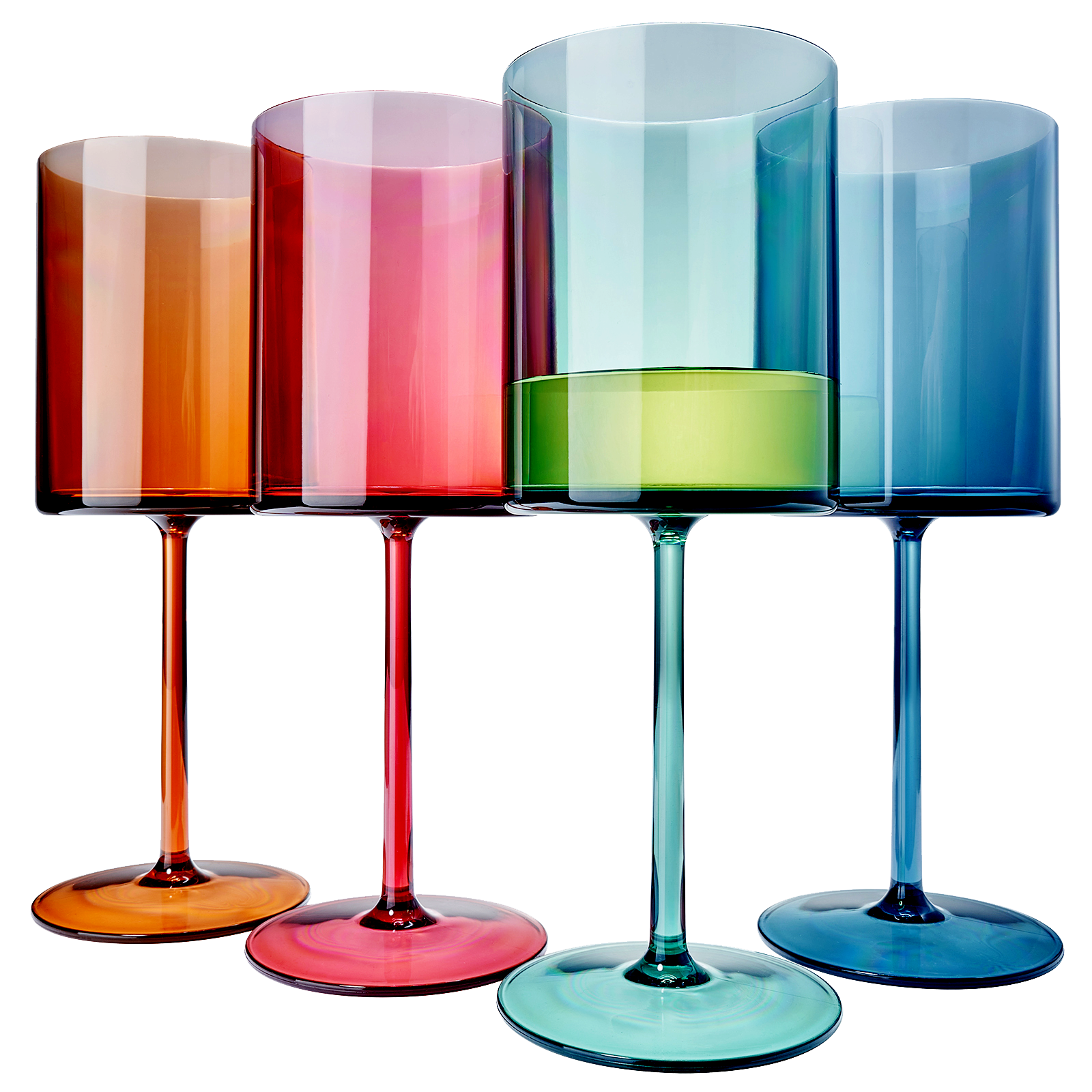 European Style Crystal, Stemmed Wine Glasses | Set of 6