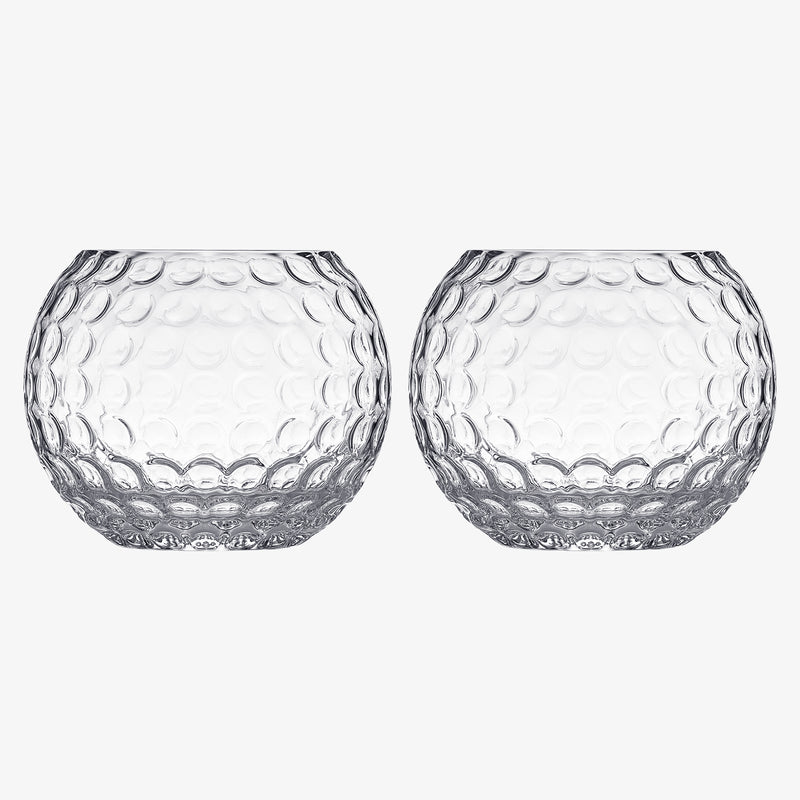 Golf Whiskey Glasses | Set of 2 | 15 OZ Golf Ball Shaped Old Fashioned Liquor, Cocktail Glass, Crystal Unique & Fun Drinking Glassware Accessories, Gift For Him, Husband, Father, Boyfriend, Her