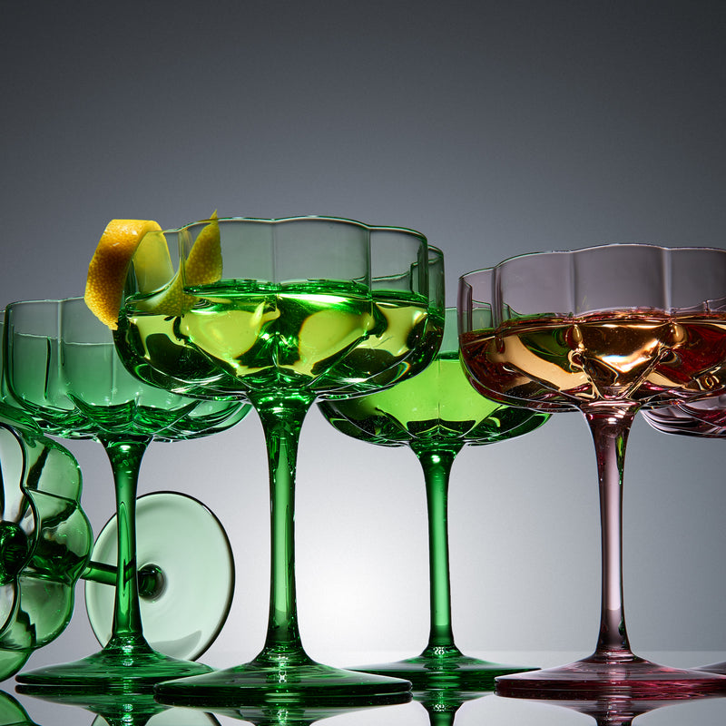The Wine Savant Colored Coupe Glass, 7oz