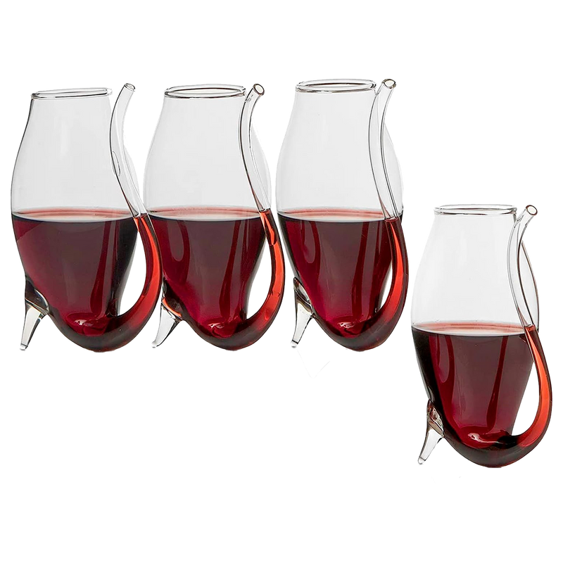 Crystal Port and Dessert Wine Sippers, Dry Sherry, Cordial, Aperitif & Nosing Copitas Tasting Glass - Dinner Drink Glassware Glasses | Set of 4 - 3 oz Sipper | - The Wine Savant