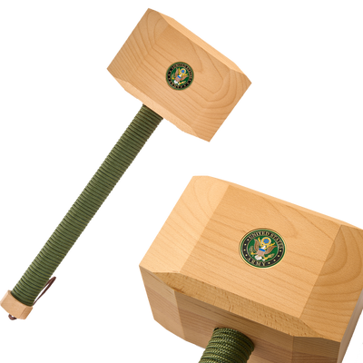 Army Wooden Thor Mjolnir Hammer Home Decor - Decorative Novelty Office, Wall, Home Statue, Gift for America United States Military, Army, US Army, Service branch Wall Art, Nautical Sea Patriotic Gift