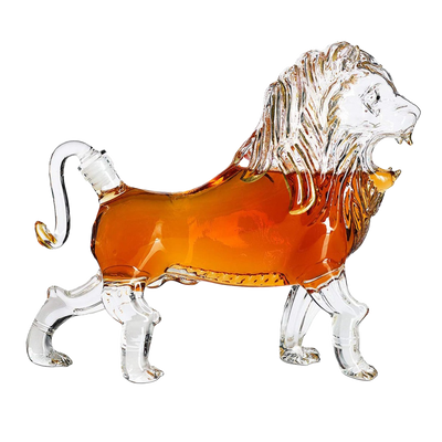 Lion Animal Whiskey and Wine Decanter The Wine Savant - Beautiful Profile of A Lion 500ml - Whiskey, Wine Scotch or Liquor Decanter
