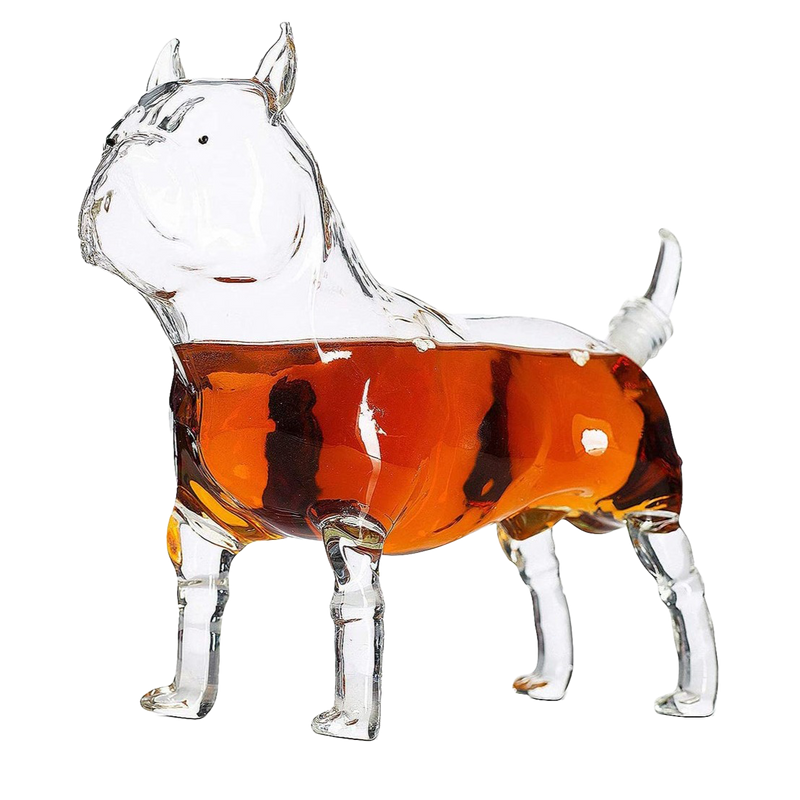 French Bull Dog - Pug Animal Whiskey and Wine Decanter The Wine Savant - 500ml - Whiskey, Wine Scotch or Liquor Decanter