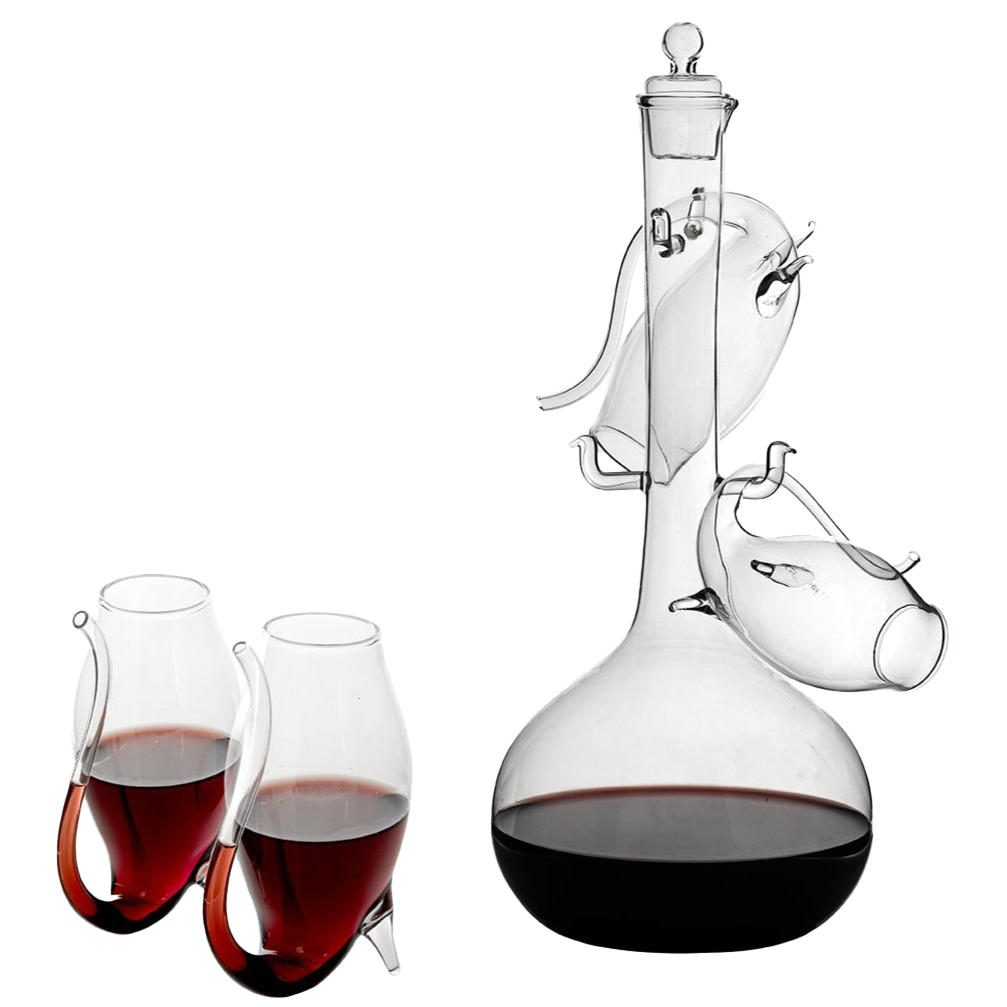Porto Decanter Set With Port Sippers Premium Barware Gift Elegant