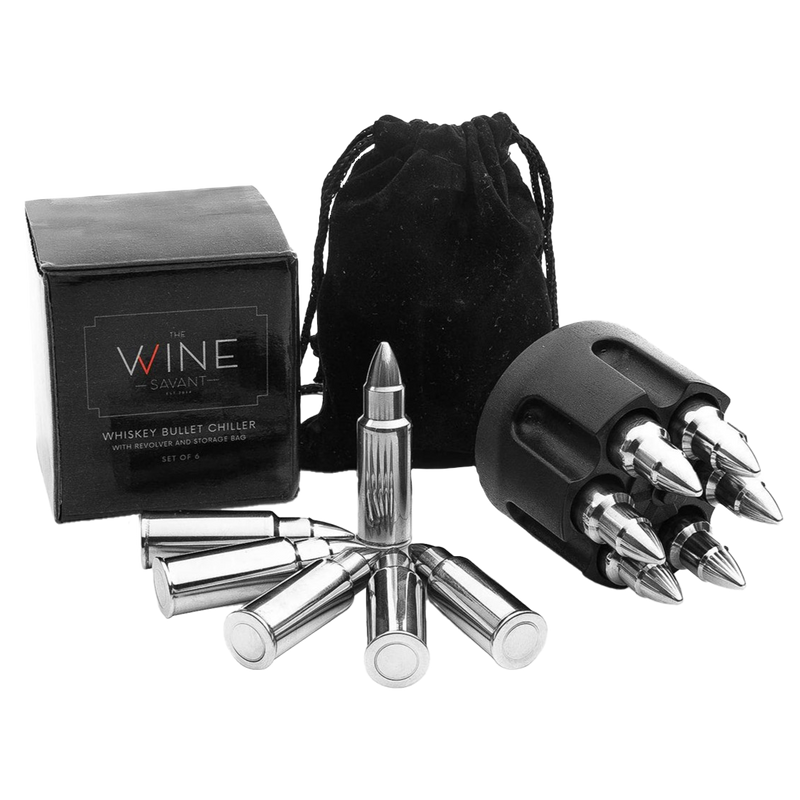 Whiskey Stones Bullets Stainless Steel - 1.75in Bullet Chillers Set of –  The Wine Savant