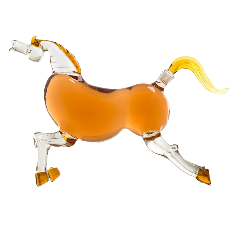 The Wine Savant Horse Derby Decanter for Bourbon, Whiskey, Scotch, Vodka, Rum, Tequila or Any Other Drink 1000ml Decanter (Horse)
