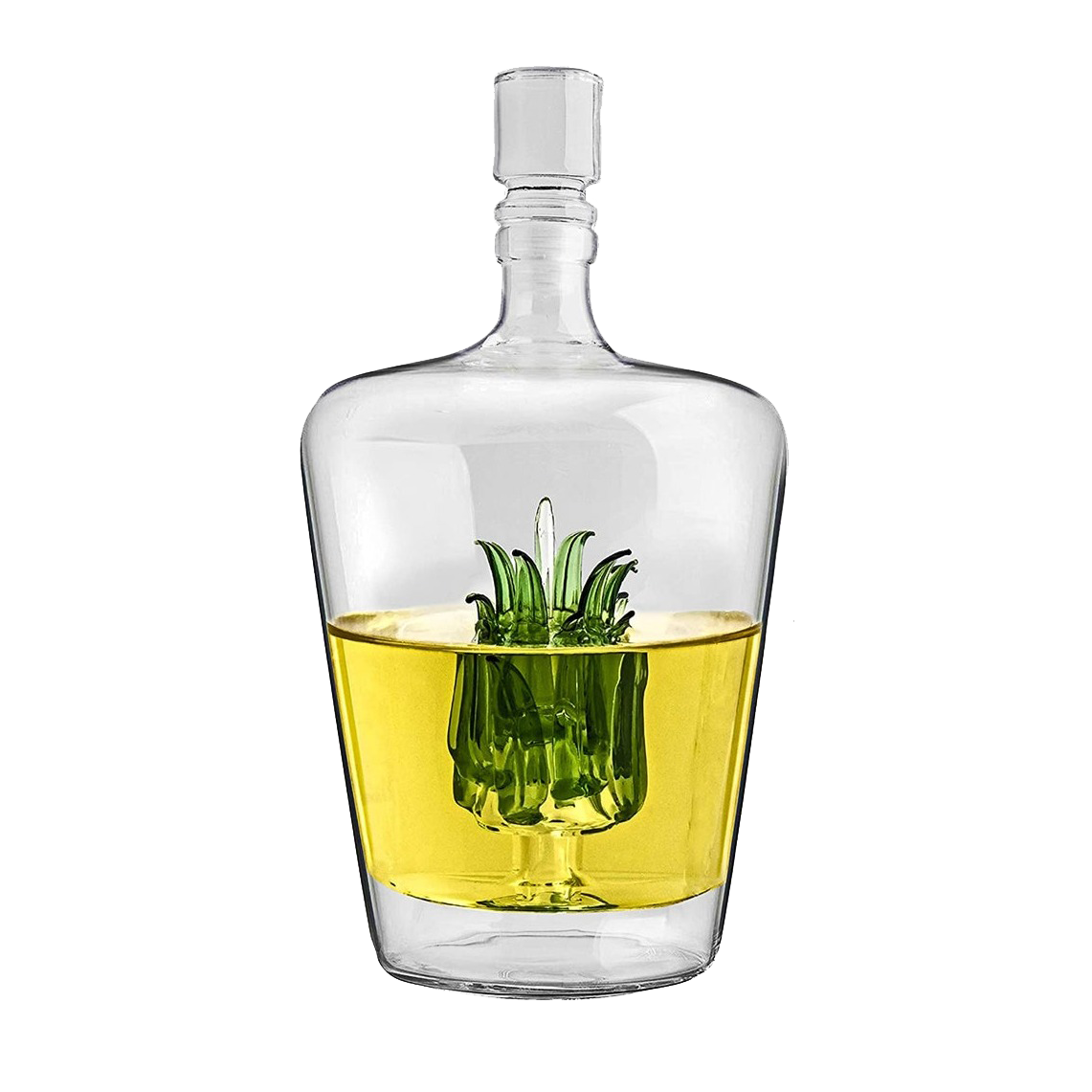Tequila Decanter With Agave Plant, Glass Agave Decanter Perfect For Any Bar Or Tequila Party, 25 Ounce Bottle by The Wine Savant