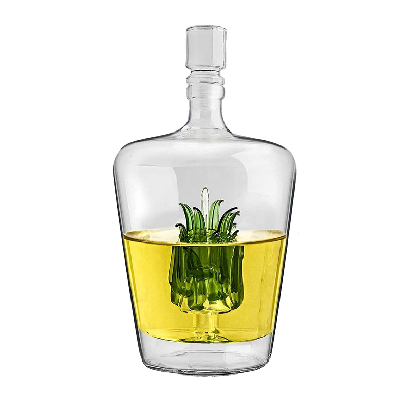 Tequila Decanter With Agave Plant, Glass Agave Decanter Perfect For An The Wine Savant
