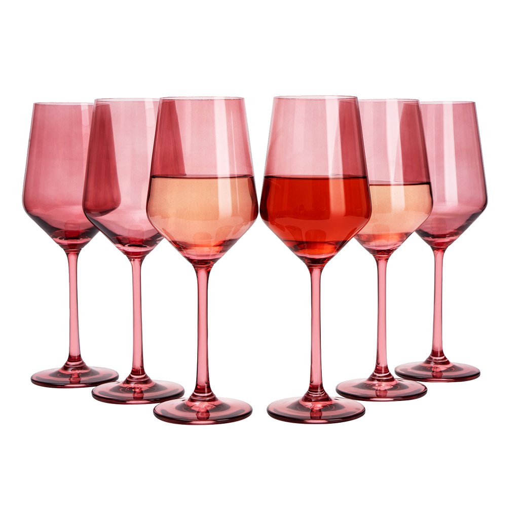 Designer Handblown Crystal Wine Glasses, Unique Iridescent Design, Perfect  Gift, Red Wine, Universal Wine, Colored Stemware Set of 2,4,6,8 