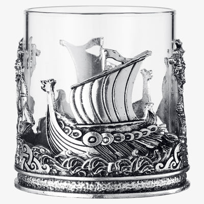 Viking & Mythological Pewter Whiskey, Wine, Beer & Water Drinking Glass - 12oz SINGLE - Water, Rum, Brandy & Scotch Glass, Elegant, Medieval Crystal Cup, Gifts for Men & Women, Old Fashioned Glass