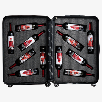 Wine Bottle Suitcase | Holds 12 Standard 750 ML Size Bottles | Universal Airplane Luggage Case, TSA Approved Wheeled Bag For Professionals and Consumers, Gift For Wine Lovers & Connoisseurs (24 IN)
