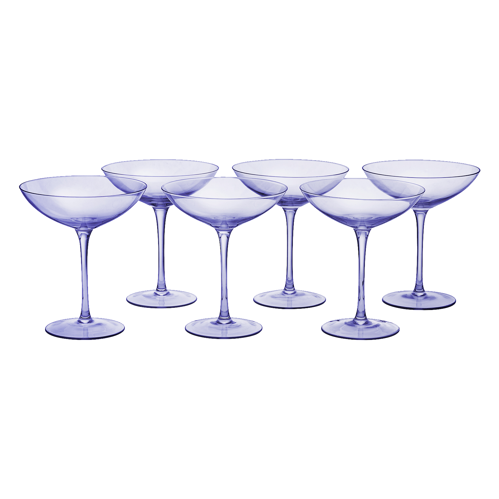 Lavender Champagne Coupes 12oz Set of 6  The Wine Savant