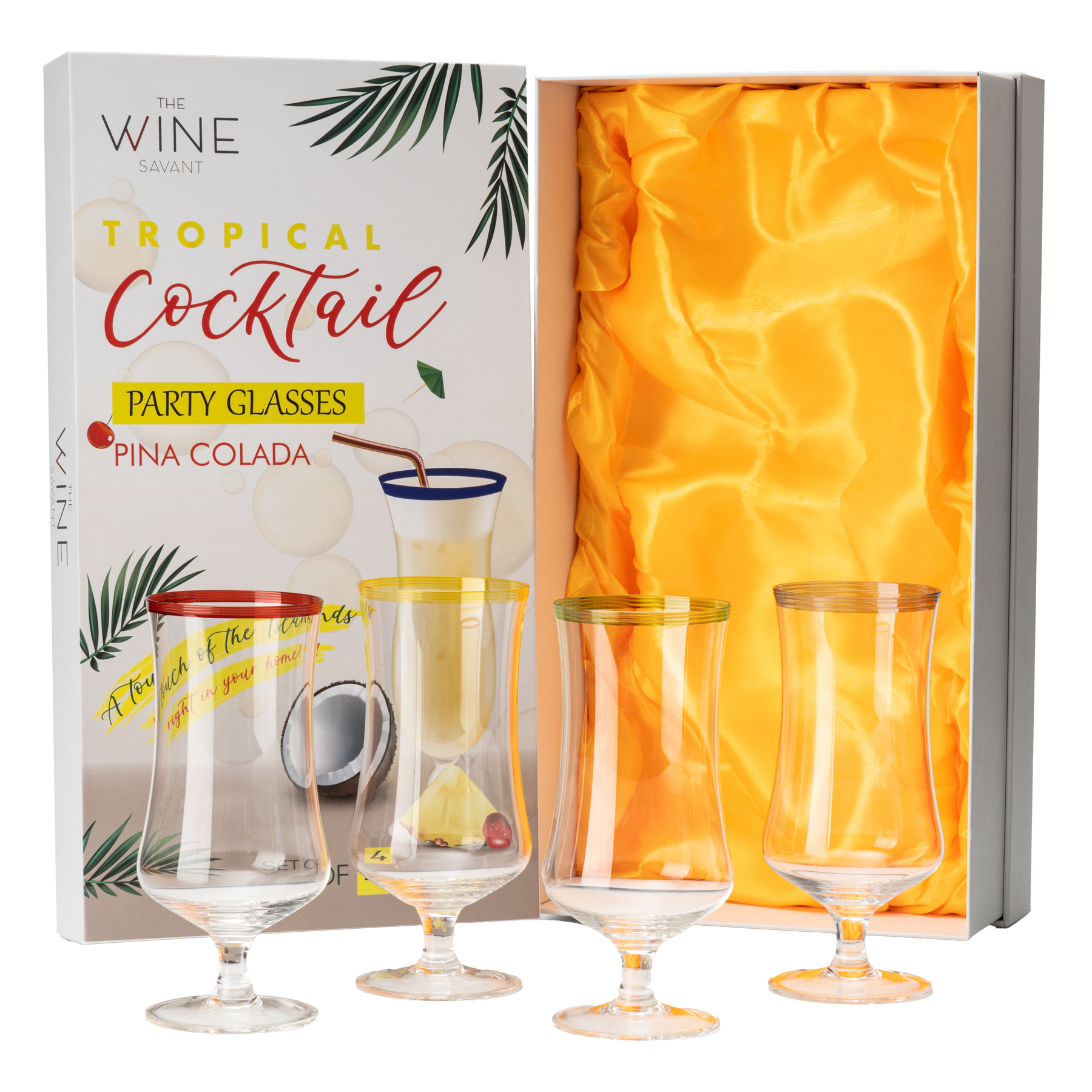Disposable pina colada glasses deals