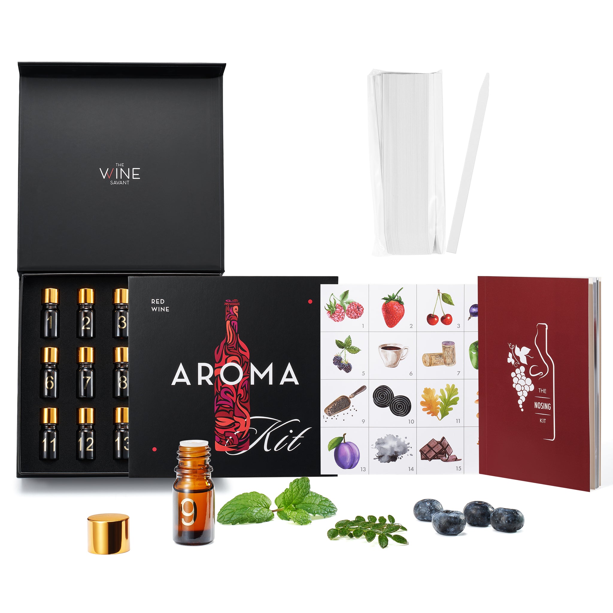 Red Wine Aroma Training Kit – 15 Scents with Guide Book – The Wine