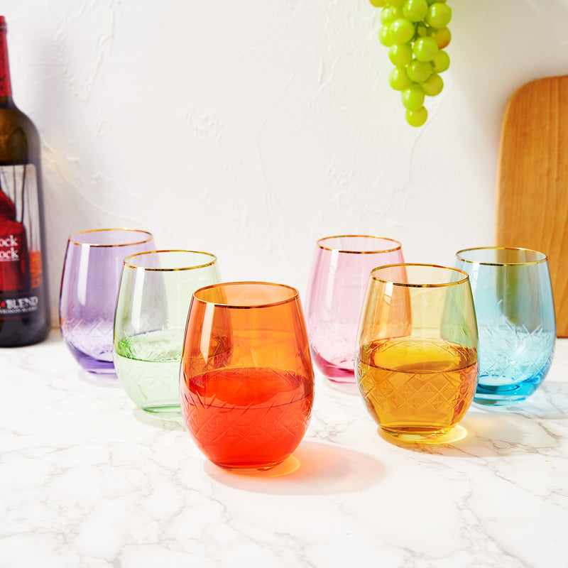 RCR Set of 6 Multicolor Wine Set, One Size, Multi-Color