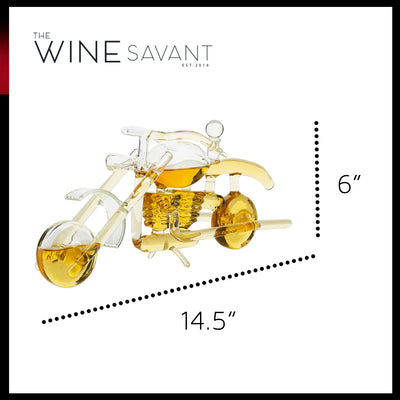Unique Motorcycle Gift Decanter Wine & Whiskey Elegant Motorbike, Biker Themed, 750ml The Wine Savant - Intricate Details, Bourbon, Scotch or Liquor, Harley Gifts, Decorative Sport Bike Gifts