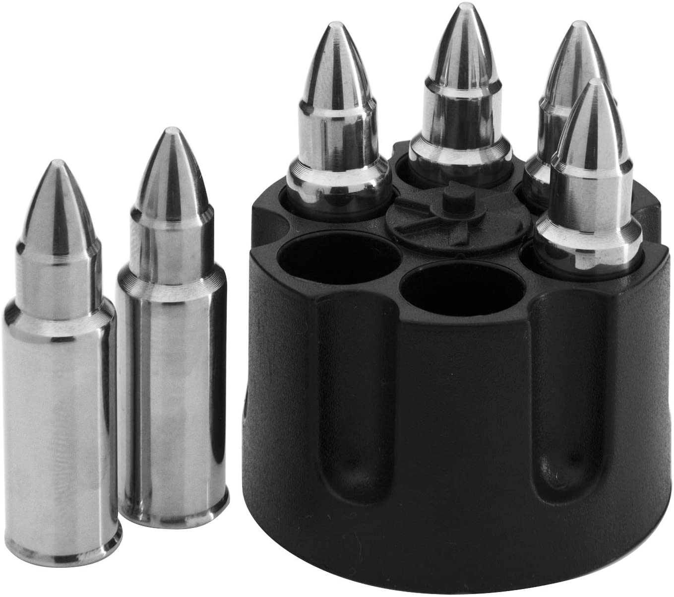 Zwin Extra Large Silver Bullets Whiskey Stones Set for Drink, 6Pcs Whi —  CHIMIYA