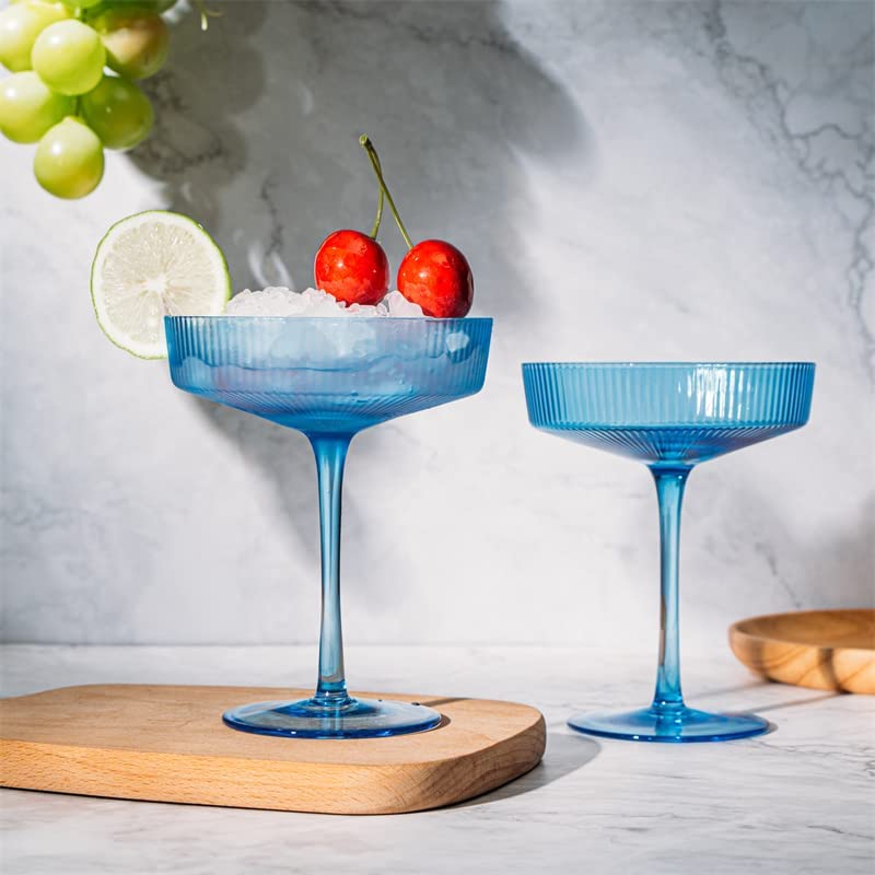 2 Pcs Ripple Drinking Glasses Set - 8.8 oz Modern Kitchen Vintage Wavy  Drinking Glasses- Unique Orig…See more 2 Pcs Ripple Drinking Glasses Set -  8.8