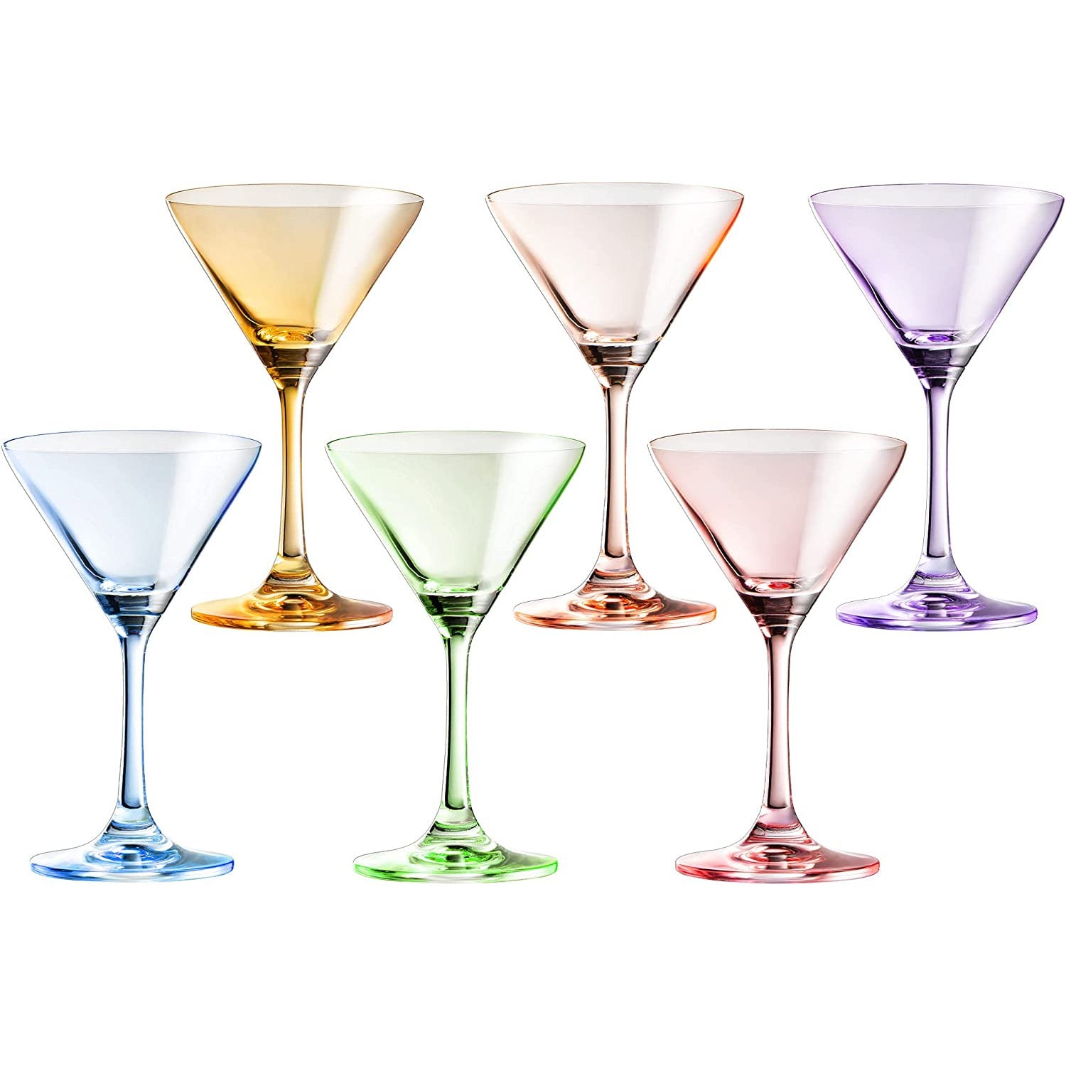 6 verres à martini pied noir, Luminarc 6 verres à martini pied noir, Luminarc