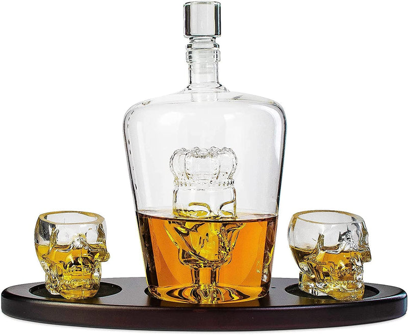 Double-Walled Skull Head Whiskey Glass • The Gentleman's Flavor
