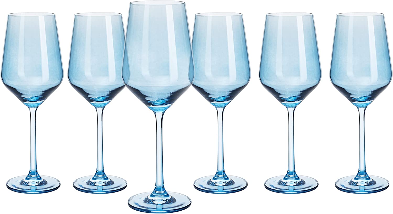 Set of 6 Midnight Blue Color Wine Glasses