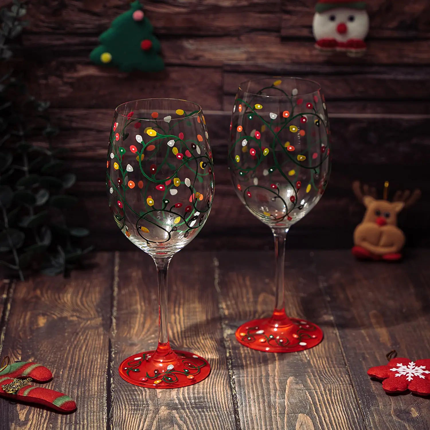 Christmas Wine Glasses, 2 Pack – The Texas Bucket List