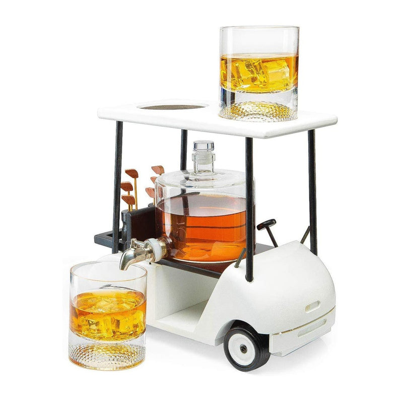 Golf Decanter Whiskey Decanter and Whiskey Glasses