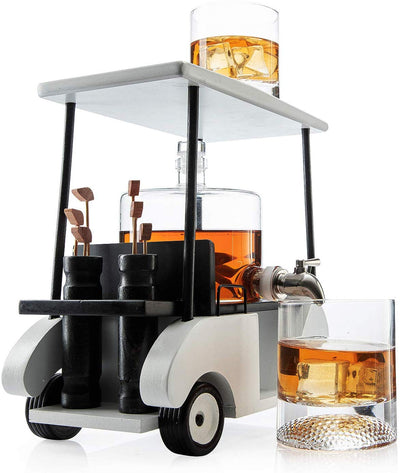 (CANADA ONLY) Golf Decanter Whiskey Decanter and Whiskey Glasses