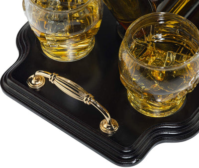 (CANADA ONLY) Ice Hockey Whiskey Decanter Set With 4 Helmet Whiskey Glasses