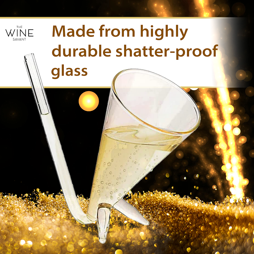 Gerrii 12-Pack Clear Acrylic Champagne Shooter Glasses With Stands - Unbreakable Party Flutes For Bachelorette & Events